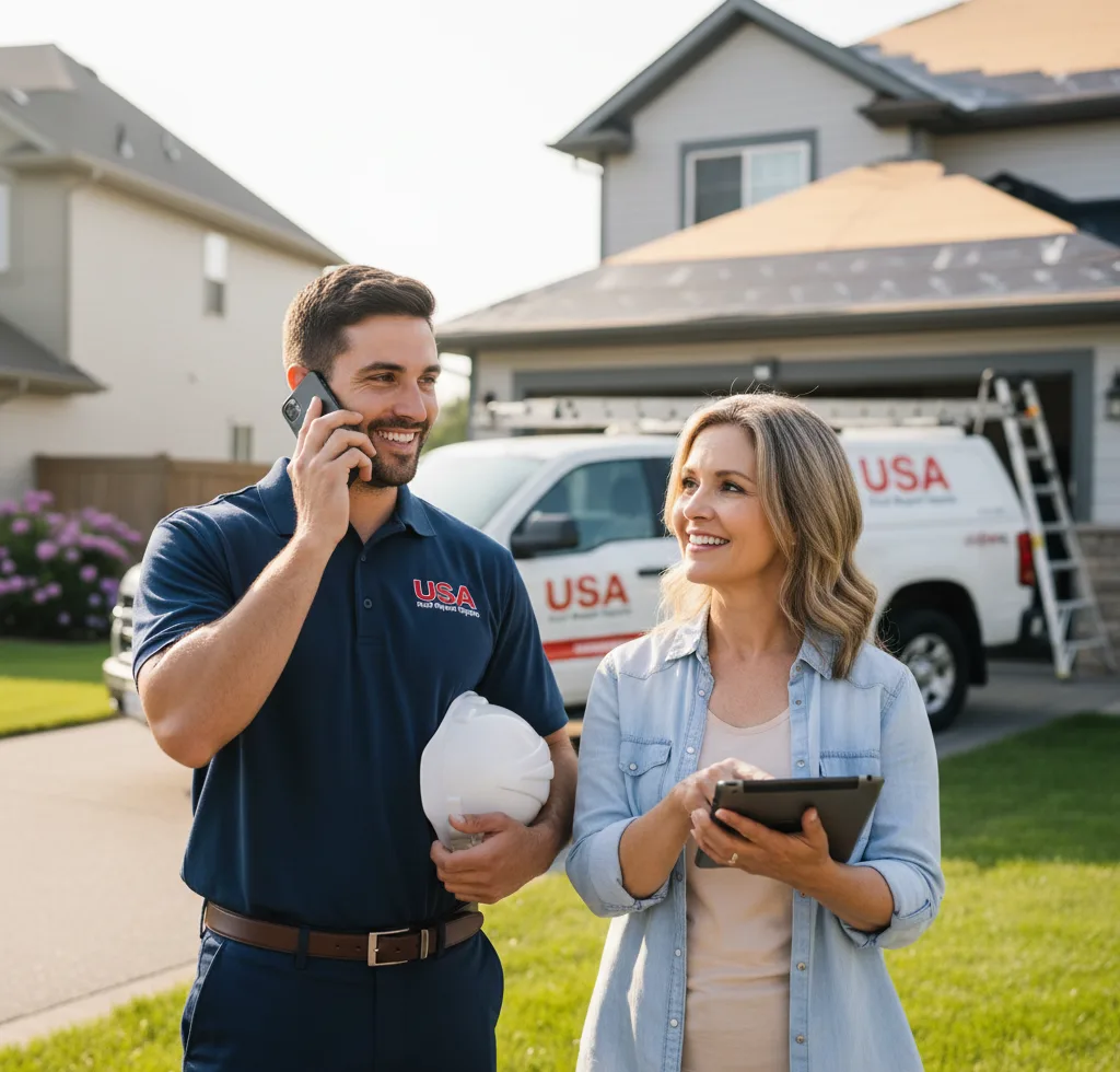 USA Roof Repair Experts customer support in Sturtevant